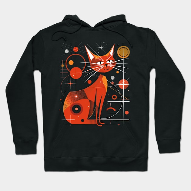 Mid Century Modern CAT Colorful Ceramics Hoodie by Terrence Torphy